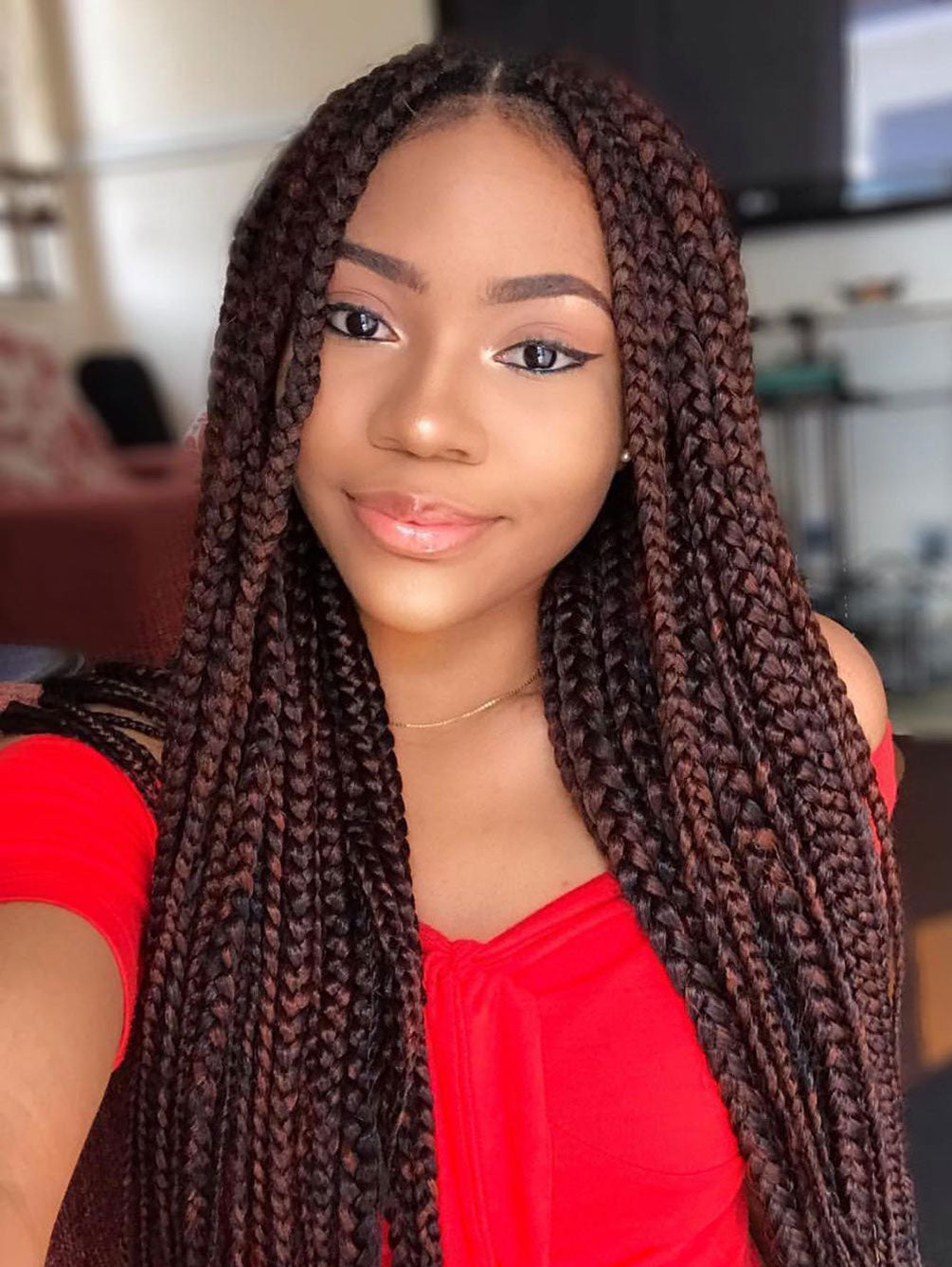 36 Knotless Box Braided Wigs For Black Women Full Lace Wig