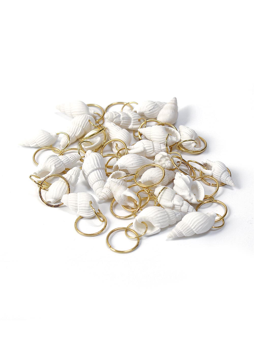 15pcs Beach Shell Conch Style Hair Braid Rings Decorative Dreadlock Braiding Hair Jewelry Beads Charms for Women Men Dreadlock Accessories