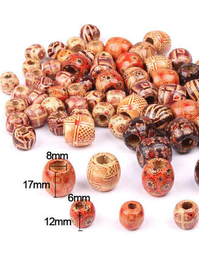 30 pcs wooden beads