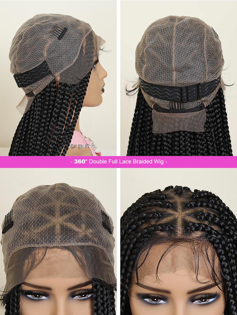 New cheapest full lace cap braided wig