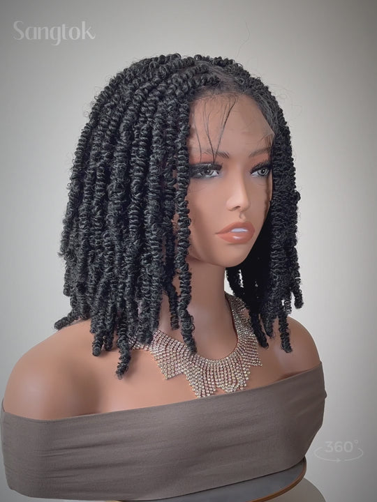 Celebrity hot lace front spring twist wig